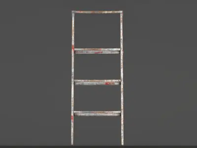 Painter ladder lowpoly Low-poly 3D model