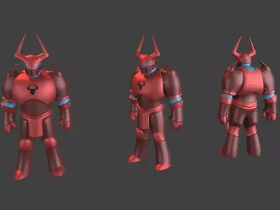 Mecha Devil Low-poly 3D model
