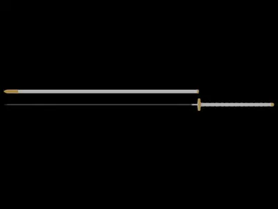 Zenitsu Nichirin Katana - Demon Slayer 3D model
