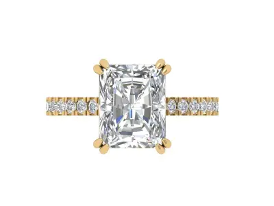 Radiant Art Deco Ring 3D print model shop