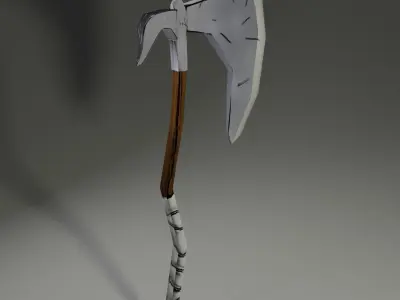 Low Poly War Axe Low-poly 3D model