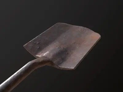 Rusty Shovel - PBR Game Ready Low-poly 3D model
