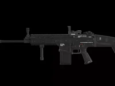 Scar-H assault rifle 3D model purchase