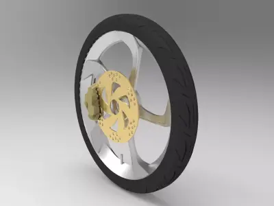 Motorcycle tire 3D model 3D model