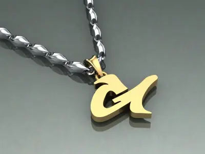 Pendant G-g1 3D print model