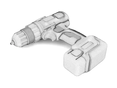 Black decker codless drill 3D model