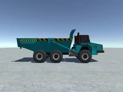 Industrial Truck 3 Low-poly 3D model