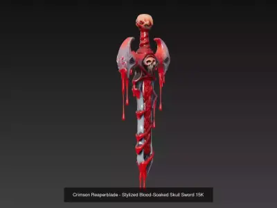 Infernal Blood Edition - Stylized Skull Blades 3D Model Pack