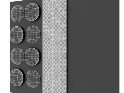 Headboard wall panel 10 Free 3D model