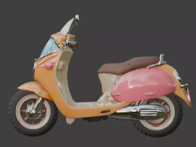 Futuristic Mini Scooter 3D Model Low-poly 3D model purchase