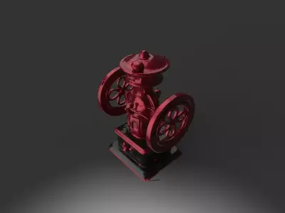 Vintage Dual-Wheel Grinder Machine 3D Model 3D print model