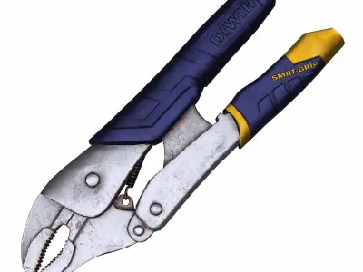 Lock Grip Plier Low Poly Low-poly 3D model