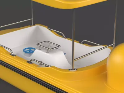 Fiberglass Pedal Boat Collection 3D model