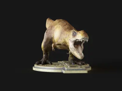 Dinosaur Figure Low-poly 3D model