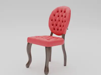 Antique Chair Low-poly 3D model