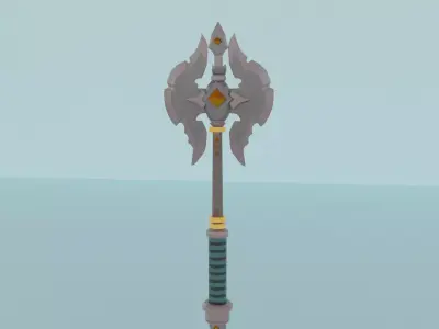 Game Ready Asset - Stylized Battle Axe  Free 3D model