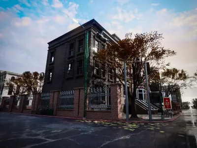 BROOKLYN BROWNSTONE REGULAR OLD BUILDING 001 Low-poly 3D model