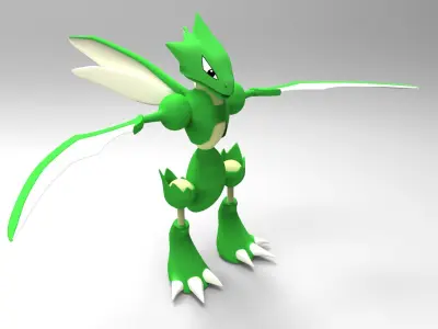 Scyther POKEMON Low-poly 3D model