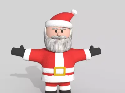 Santa Claus Low-poly 3D model purchase