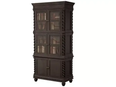Book Shelf - Antique Book Shelf 3D Lowpoly model Low-poly 3D model
