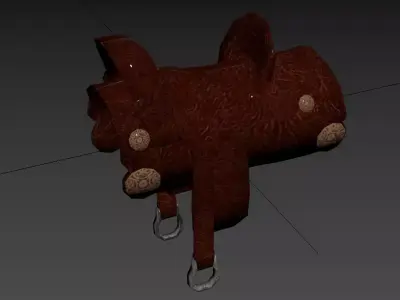 saddle horse Low-poly 3D model