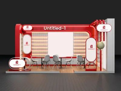 Exhibition Booth Design 3x6m Height 3m 3D model