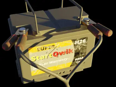 Scrap Gatling Gun Free low-poly 3D model