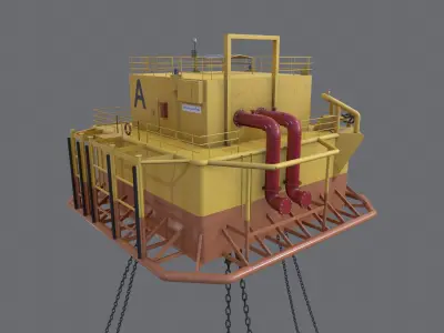 Single Point Mooring Calm Buoy 3D model