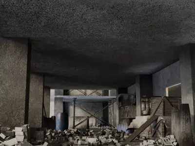 Abandoned Construction Site - Environment 01 Free low-poly 3D model