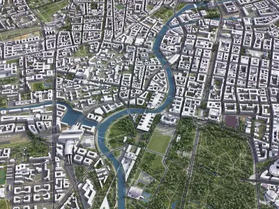 Berlin Low-poly 3D model