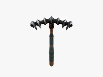 Lowpoly Weapon Rake - Game Ready - Textured PBR Low-poly 3D model