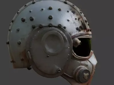 Steampunk Tactical Gas Mask Helmet 3D Model Low-poly 3D model