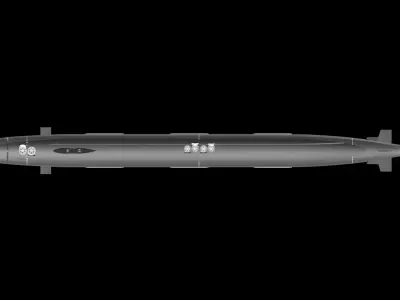 Virginia Class SSGN 807 Silversides 3D model