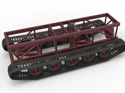Chassis of Redneck Rave Mud truck on tracks Scale 1 to 25 3D print model