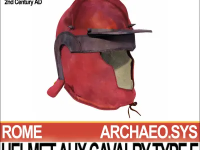 Roman Auxiliary Cavalry Helmet Type E 3D model