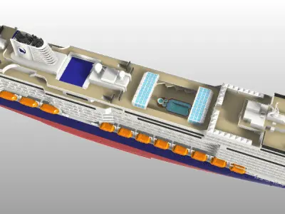 Holland America Line cruise ship MS Koningsdam printable model 3D print model