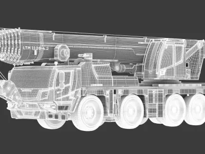 Liebherr Mobile Crane LTM 1120 4-Axle Crane 3D model