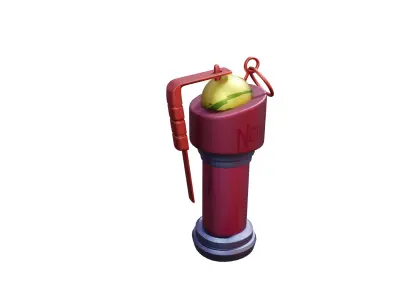 grenade game ready asset lowpoly Low-poly 3D model