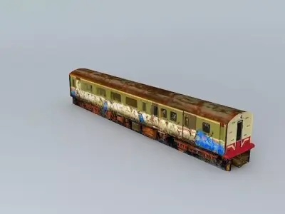 Abandaned Train Carrage 3D model