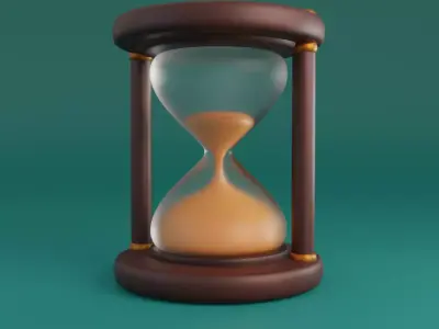 Cartoon Hourglass Low-poly 3D model
