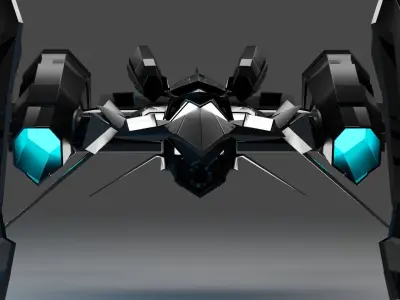 Sci-Fi SpaceShip 3D model get