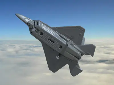 F22 fighter plane 3D print model