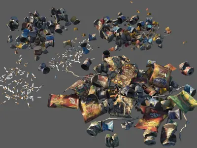 Trash 3D model get