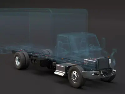 Full Electric Truck Chassis X-Ray 3D model