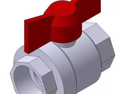 Ball Valve Bugatti 302 1 inch 3D model