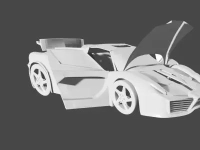 Ferrari 3D MODEL FOR FREE Free low-poly 3D model