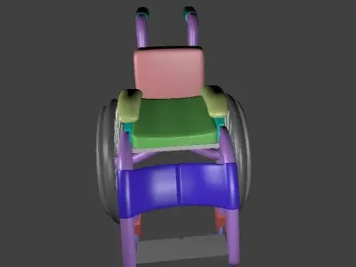 wheelchair for children free version Free 3D model
