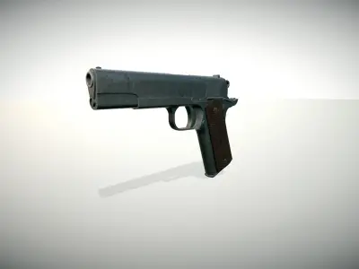 45mm Pistol Low-poly 3D model