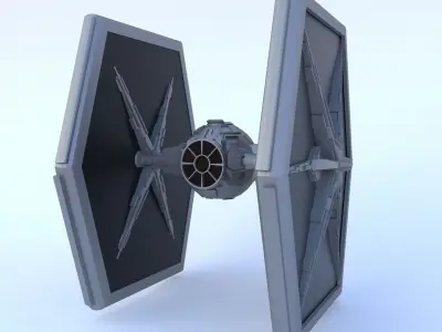 Star Wars Tie-Fighter Free low-poly 3D model