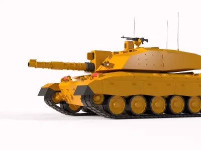 Challenger 2 Low-poly tank  3D model